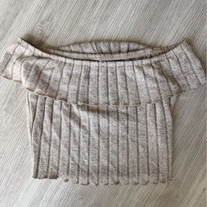 Girls' Ribbed Knit  - Beige for girls 👧🏻